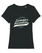 Summer Paradise Sun Air Sea Tricou mânecă scurtă guler larg fitted Damă Expresser