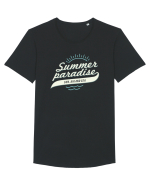 Summer Paradise Sun Air Sea Tricou mânecă scurtă guler larg Bărbat Skater
