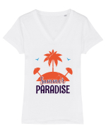 Summer Paradise Tricou mânecă scurtă guler V Damă Evoker