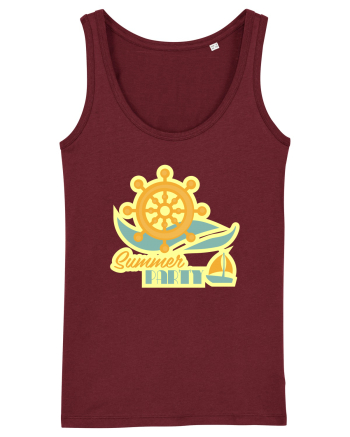 Summer Party Boat Burgundy