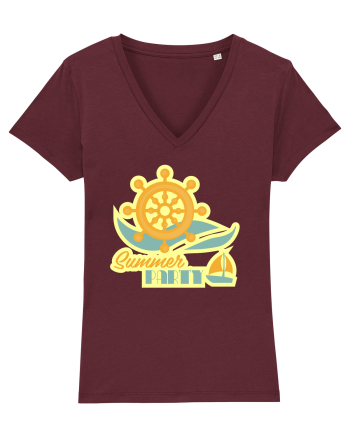 Summer Party Boat Burgundy