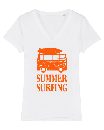 Summer Surfing Van White
