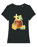 Summer Time Tricou mânecă scurtă guler larg fitted Damă Expresser