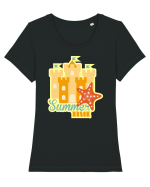 Summer Time Tricou mânecă scurtă guler larg fitted Damă Expresser