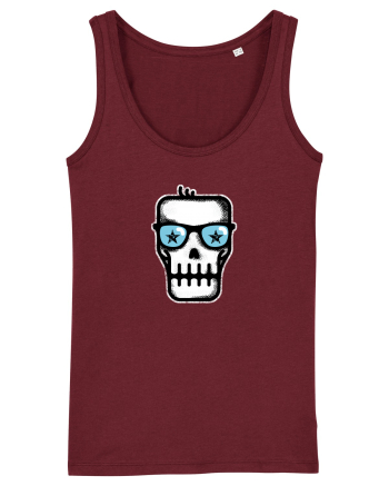 Dead Rock Star Skull Burgundy