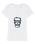 Dead Rock Star Skull Tricou mânecă scurtă guler V Damă Evoker