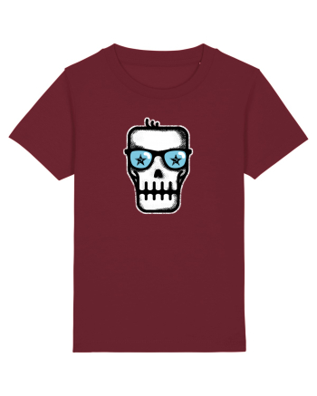 Dead Rock Star Skull Burgundy