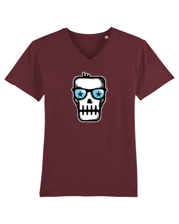 Dead Rock Star Skull Burgundy