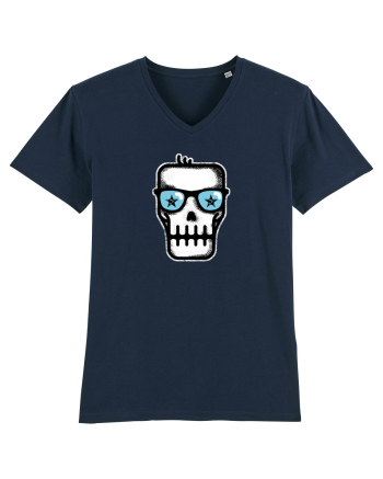 Dead Rock Star Skull French Navy