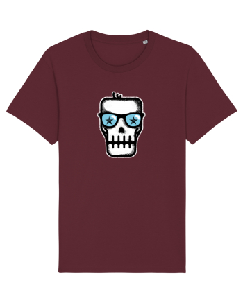 Dead Rock Star Skull Burgundy