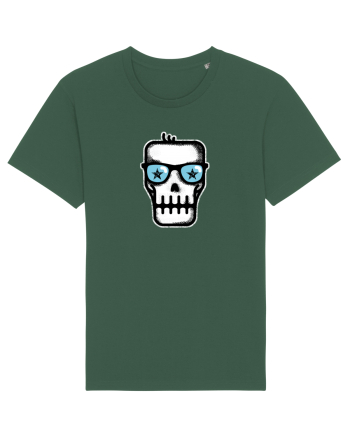 Dead Rock Star Skull Bottle Green