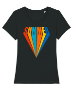 Super Summer Tricou mânecă scurtă guler larg fitted Damă Expresser