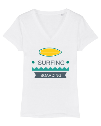 Surfing Boarding White