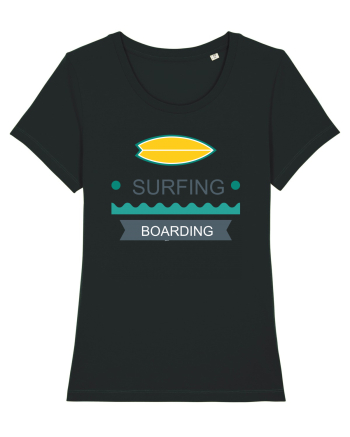 Surfing Boarding Black