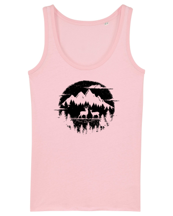 Căprioarele și Lacul din Padure Cotton Pink