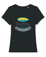 Surfing Camp Tricou mânecă scurtă guler larg fitted Damă Expresser