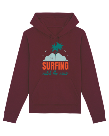 Surfing Catch The Wave Burgundy