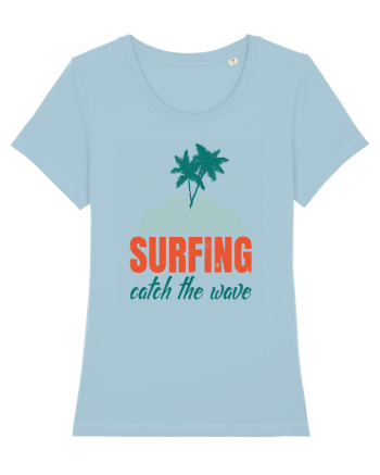 Surfing Catch The Wave Sky Blue