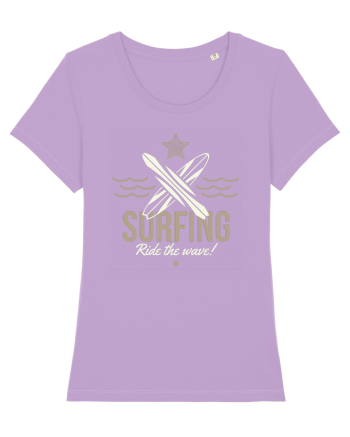 Surfing Ride The Wave Lavender Dawn