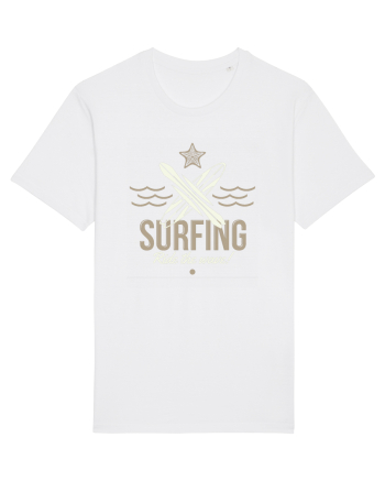 Surfing Ride The Wave White