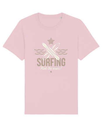 Surfing Ride The Wave Cotton Pink