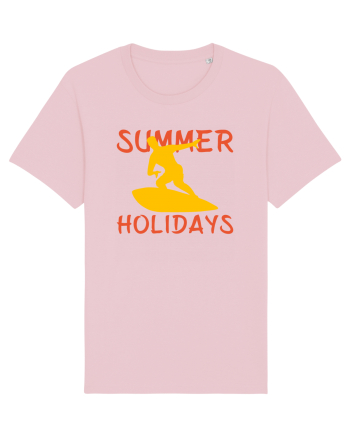 Surfing Summer Holidays Cotton Pink