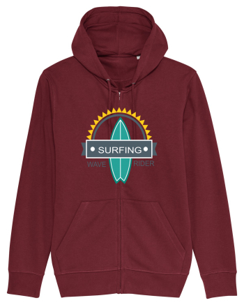 Surfing Wave Rider Burgundy
