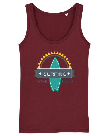 Surfing Wave Rider Burgundy