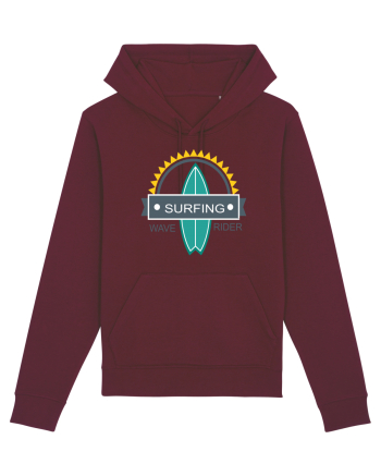Surfing Wave Rider Burgundy