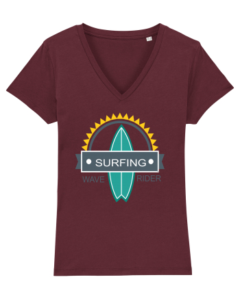 Surfing Wave Rider Burgundy