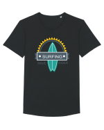 Surfing Wave Rider Tricou mânecă scurtă guler larg Bărbat Skater
