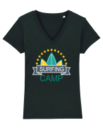 Surfing Camp Tricou mânecă scurtă guler V Damă Evoker