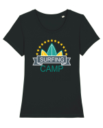Surfing Camp Tricou mânecă scurtă guler larg fitted Damă Expresser