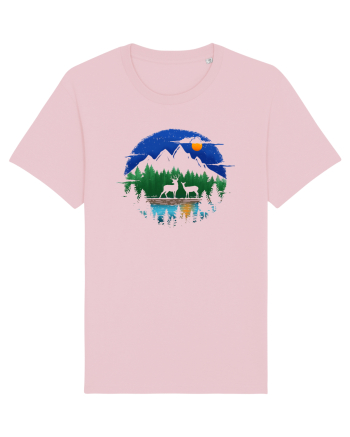 Căprioarele și Lacul din Padure Cotton Pink