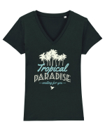 Tropical Paradise Waiting For You Tricou mânecă scurtă guler V Damă Evoker