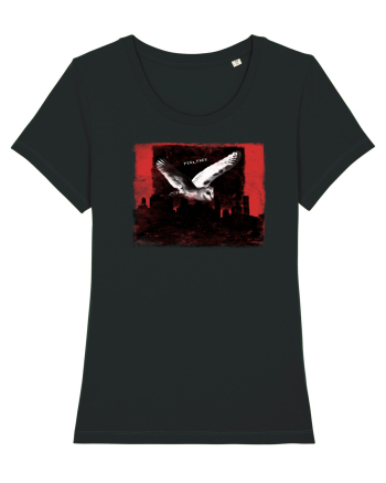 owl flying over the city, feel free Black