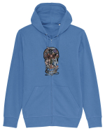 stylized skull flowers Hanorac cu fermoar Unisex Connector