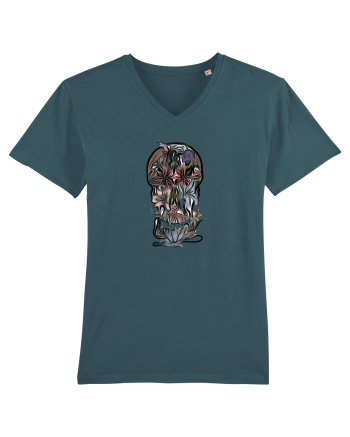 stylized skull flowers Stargazer