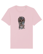 stylized skull flowers Tricou mânecă scurtă Unisex Rocker