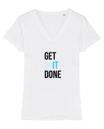 Get It Done Tricou mânecă scurtă guler V Damă Evoker