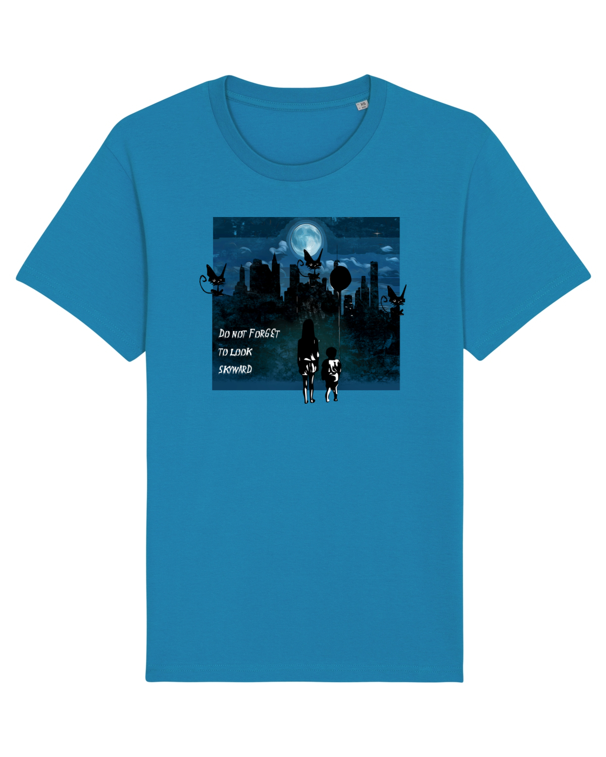 Tricou mânecă scurtă Unisex Rocker Azur