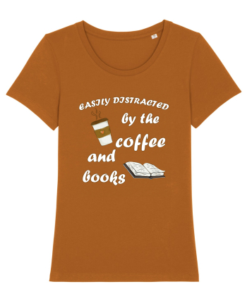 Easily Distracted By The Coffee And Books Roasted Orange