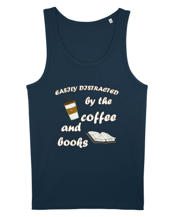 Easily Distracted By The Coffee And Books Navy