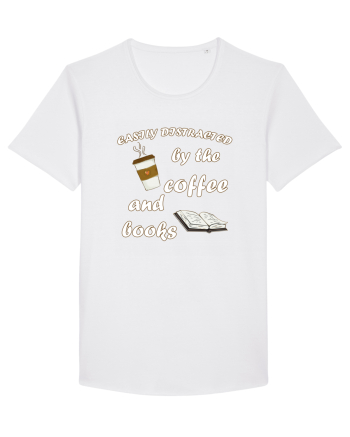 Easily Distracted By The Coffee And Books White
