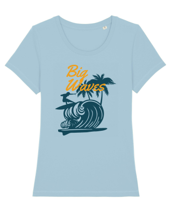 Big Waves Surfing Sky Blue