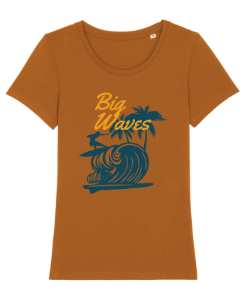 Big Waves Surfing Roasted Orange