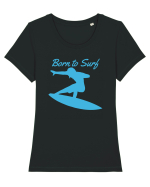 Born To Surf Tricou mânecă scurtă guler larg fitted Damă Expresser