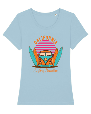 California Surfing Paradise Van Life Sky Blue