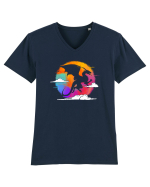 Dragon în văzduh Tricou mânecă scurtă guler V Bărbat Presenter