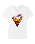 Chill Your Mind Surfer Beach Tricou mânecă scurtă guler V Bărbat Presenter